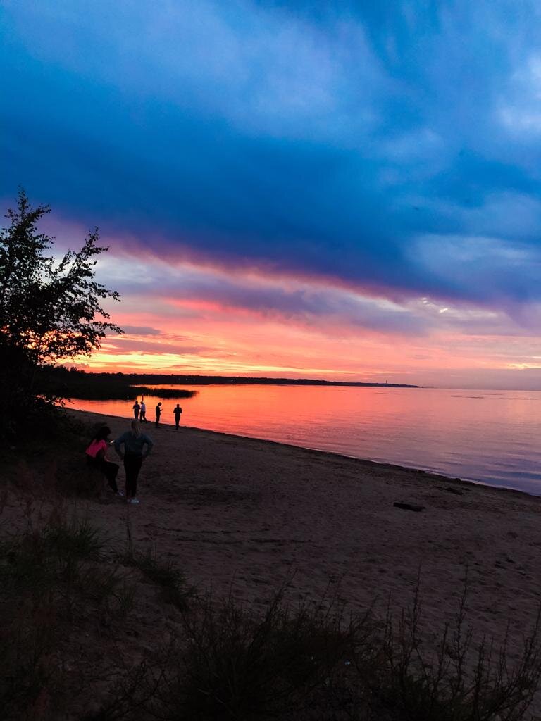 Закат на Ладоге.