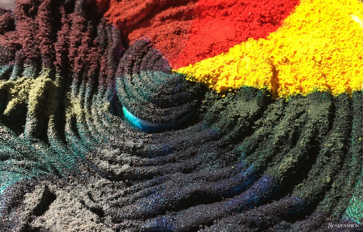 Процесс окрашивания футболки "спираль"