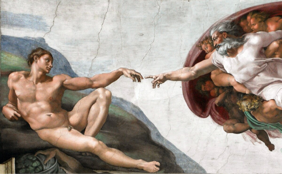 Микеланджело Буонарроти "Сотворение Адама"