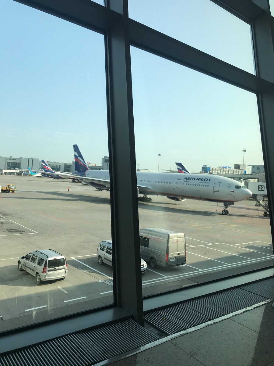 Огромный Боинг на рейсе Москва-Франкфурт