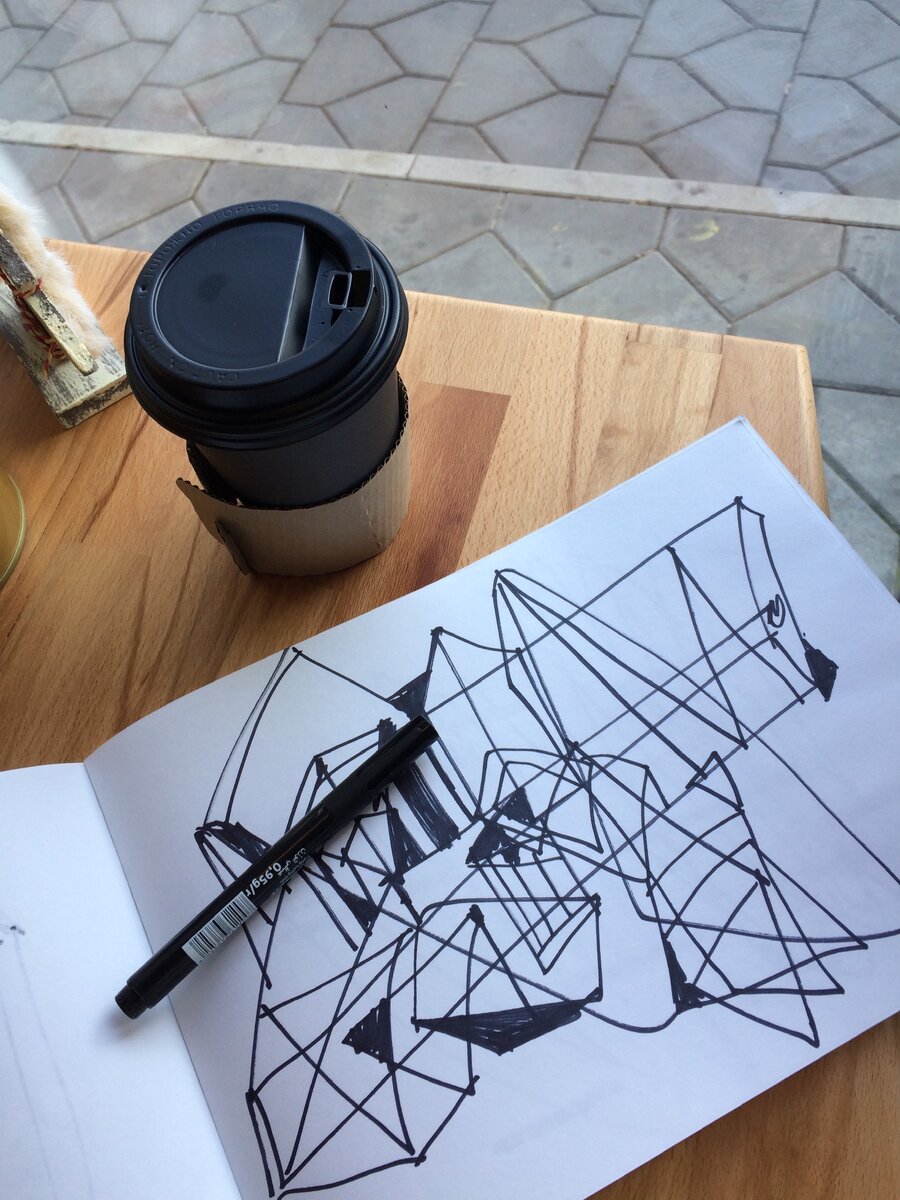 Городской скетч. Автор Таня Ален