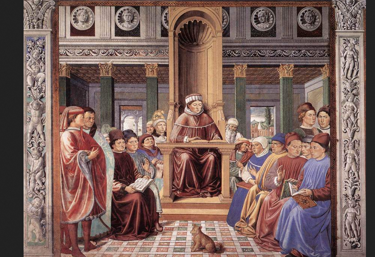 Беноццо Гоццоли "Святой Августин учит в Риме"