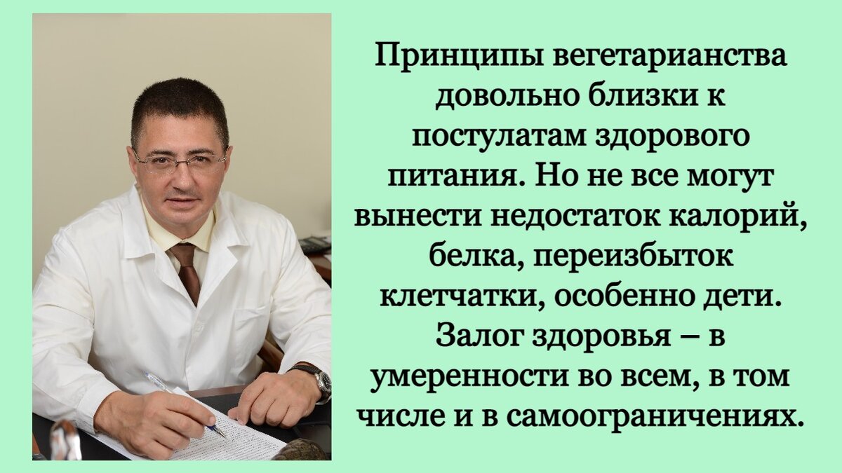 Вегетарианство или мясоедение. Мнение доктора Александра Мясникова | Вперед  к здоровью | Дзен