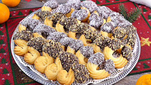 Праздник к нам приходит! Нежнейшее сливочное песочное печенье к Рождеству и Новому году!