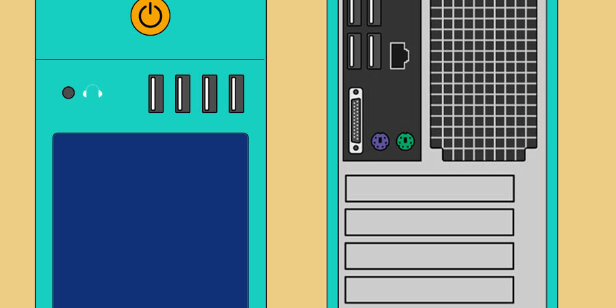 Кнопки и порты на ПК