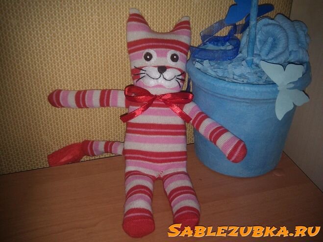 Игрушка кот из носков своими руками для начинающих