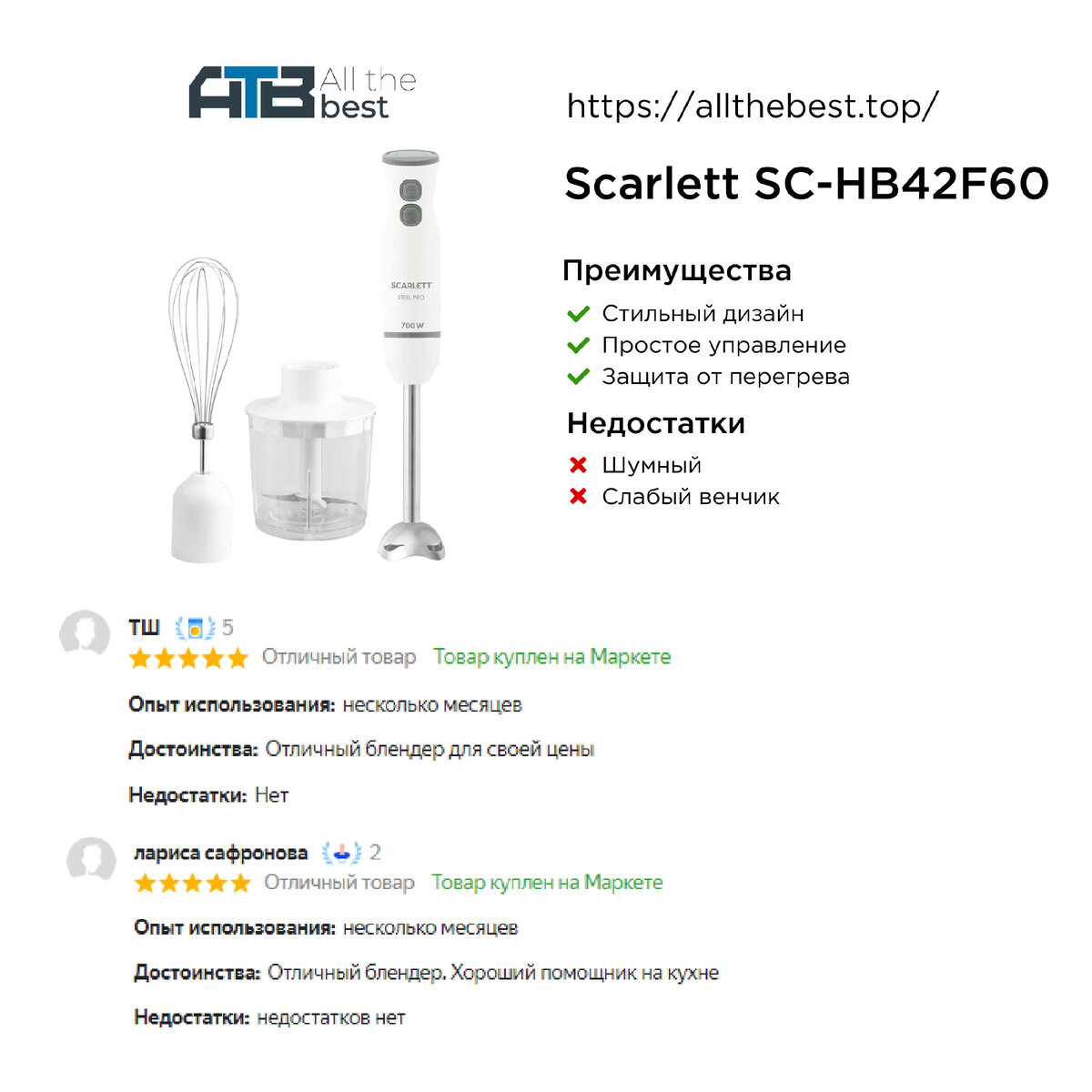 Блендер Scarlett SC-HB42F60