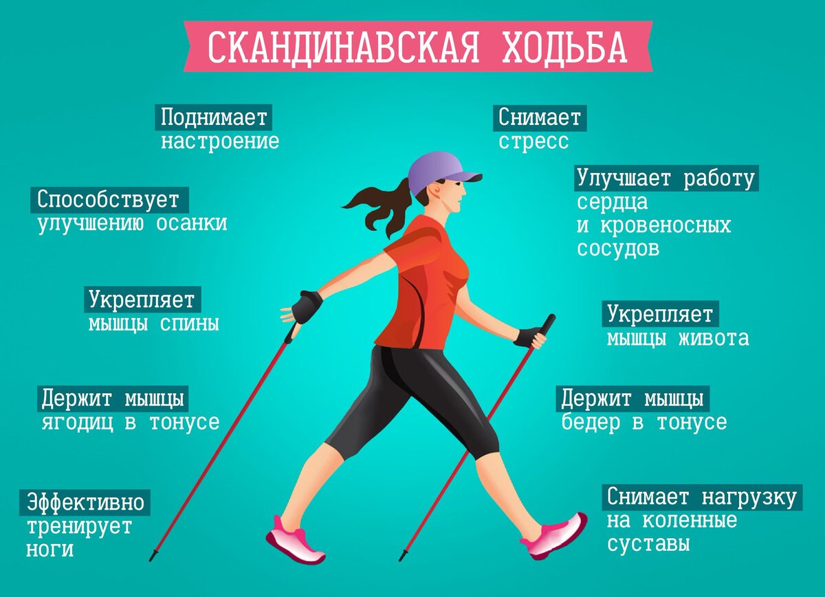 Польза скандинавской ходьбы / фото из открытых источников