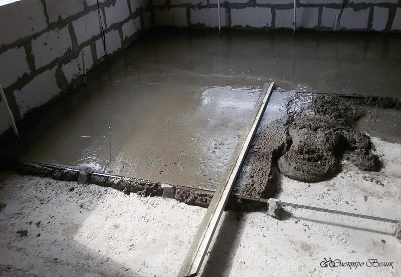 классическая связанная стяжка пола