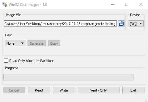 Win32 Disk Imager