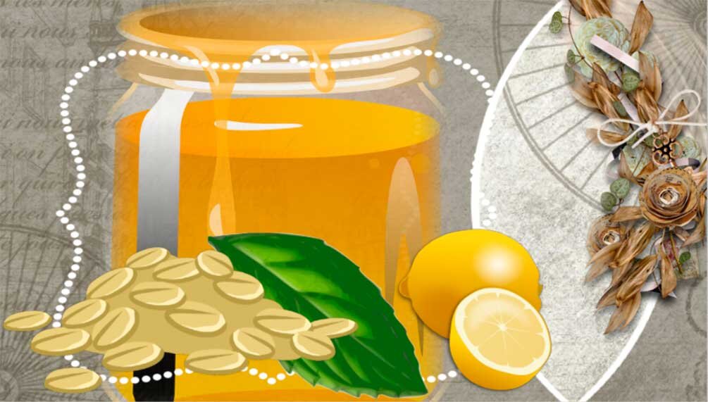 Маска для омоложения с лимоном, медом, зеленым чаем // коллаж: pixabay.com, 