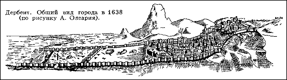 Дербентская крепость рисунок