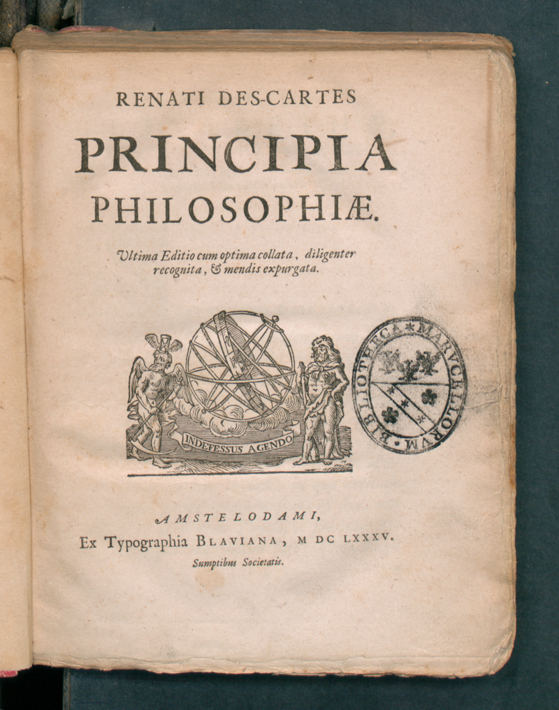 Рене Декарт. Principia philosophiae, 1685