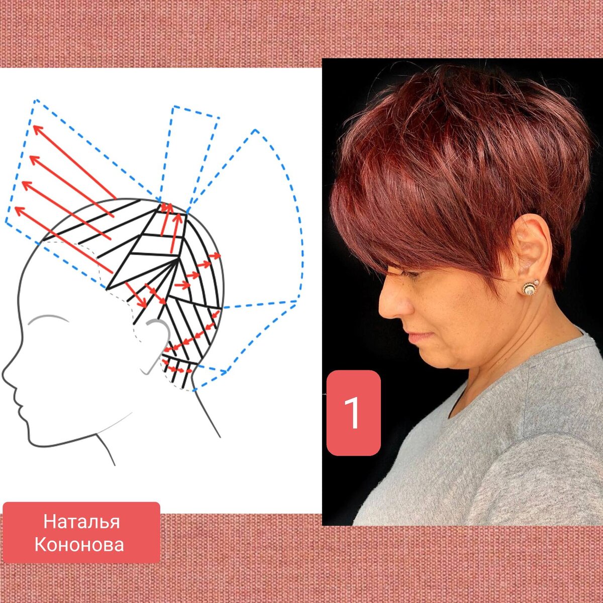 Схема моя. Модель стрижки из интернета.