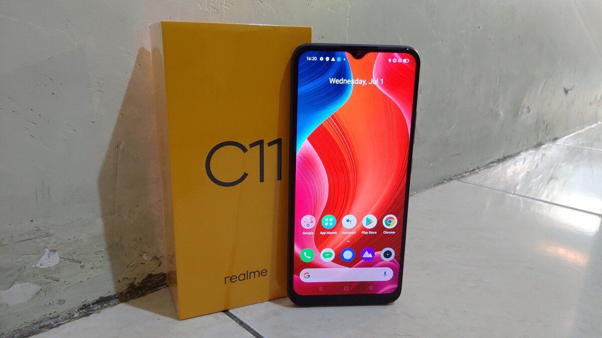 Realme C11 телефон с мощным аккумулятором. Источник фото: https://clck.ru/URQWu