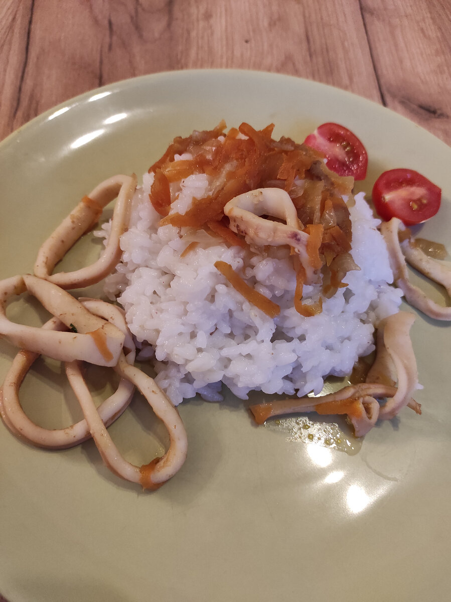 Кальмары с рисом
