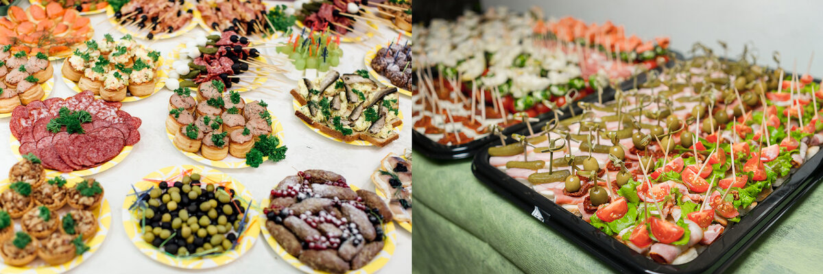 Закуски - это изюминка стола. Блюда неосновные, но очень важные.