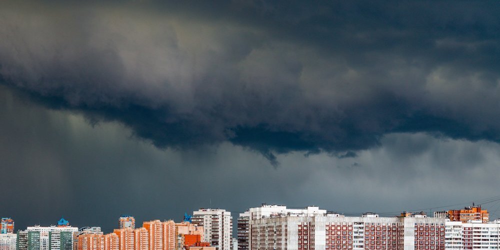 Грозовые тучи на Москвой. Фото: mos.ru