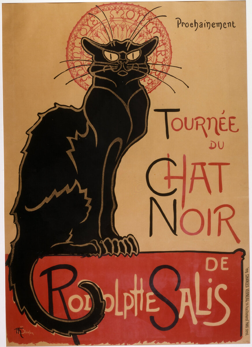 Théophile Steinlen. Tournée du Chat Noir de Rodolphe Salis (Tour of Rodolphe Salis' Chat Noir). 1896. Zimmerli Art Museum at Rutgers University