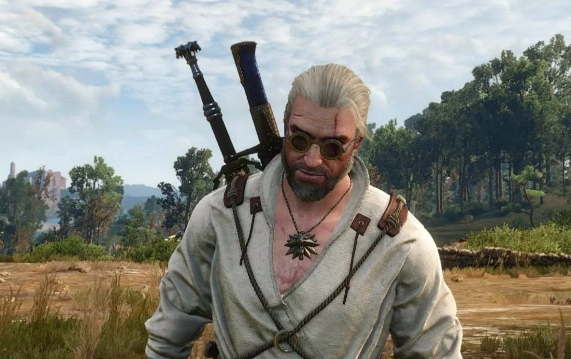 Геральт в крутых очках.