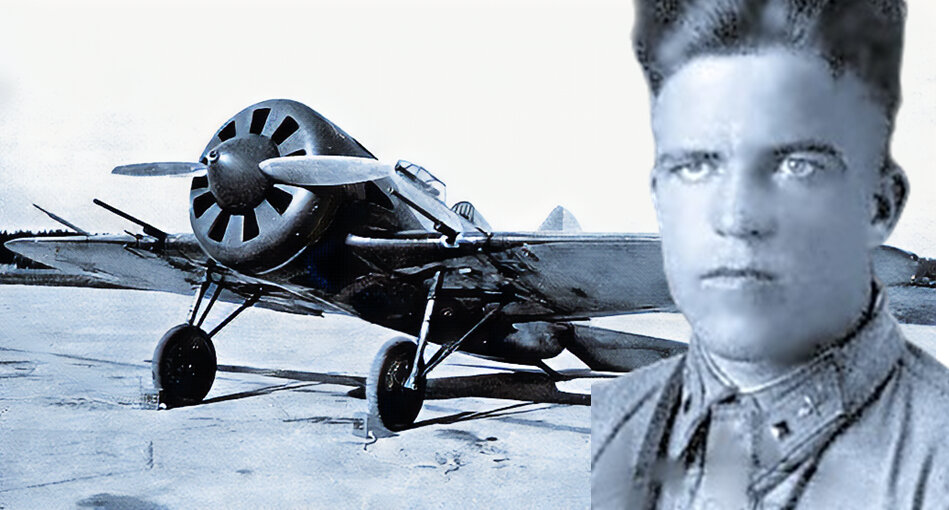 А. П. Карпов на фоне одномоторного истребителя И-16. К сожалению, ни одного снимка Ф. В. Большакова до наших дней не дошло.