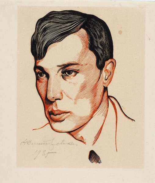 Н.П. Дмитревский(1890–1938) «Борис Пастернак». 1935, источник аукцион "Литфонд"