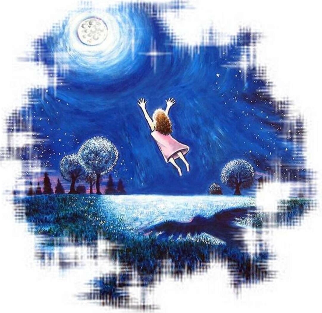 Спал ли я в тот момент? Нет!  Все эти чувства оставались в теле в то мгновение, когда мозг сказал что я уже проснулся. Ничего не изменилось я лежал с закрытыми глазами и чувствовал то же. 
Я встретил друзей детства, некоторых я так и не встречал после школы. Мы радовались, обсуждали где встретимся и как будем отмечать нашу встречу. Я чувствовал каждого. Оказывается все они всегда были во мне, со мной, просто я забыл это. Я чётко осознавал, это моя душа вышла наружу, не мысли, а душа. Ощущалось состояние огромного счастья. Да я был по настоящему счастлив! Это счастье было сейчас, оно было в теле, даже когда я открыл глаза я продолжал жить этим. 
Наш ум думает как было бы хорошо, или вспоминает как хорошо было когда то, а в настоящем моменте эмоцию испытывает сердце и отпускает её в тело. В моём случае эта радость и тепло ощущались в районе живота. 
Мы всё получаем в моменте, ВСЁ! Наши действия, когда заканчиваются, уходят в прошлое. О них остаётся только память. Мы в настоящем имеем результат, то к чему нас эти действия привели. И мы чувствуем этот результат в животе, в солнечном сплетении и идём дальше. Это наше развитие, наш рост. 
Когда я летаю во сне или наяву я живу. Я это теперь чётко осознал. Так я увидел, что весь мир, вся жизнь - это Душа. Я же его маленькая частичка - Дух. Я очень стремлюсь к душе, стремлюсь стать с ним одним целым. Стать этим миром, этой жизнью. Вся жизнь в этом моменте, только он настоящий!  В нем нет мыслей, есть только чувство. Поэтому он бесконечен, потому что мы не убегаем за мыслями, время останавливается. 
Душа не думает о будущем, не вспоминает прошлое, она чувствует сейчас. Так и ум не может понять что со мной сейчас происходит, он в грёзах или в прошлом. Мы думаем о хорошем, думаем что живём, а на самом деле даже не сможем объяснить что такое жизнь. Уму это не по силам. Часто мы думаем о плохом, как это исправить, изменить? Может для начала просто перестать думать об этом. Жить чувством, действовать, менять и меняться. Когда мы действуем нам некогда думать, потому что мы живём! Мы летаем во сне и наяву!