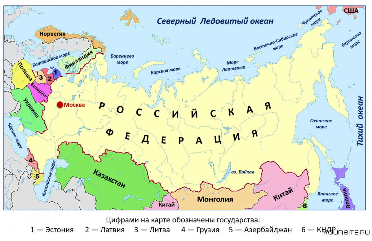 Расположите перечисленные ниже регионы. Страны соседи России на карте. Карта России и соседних стран. Соседние государства России. Карта России с соседями государствами