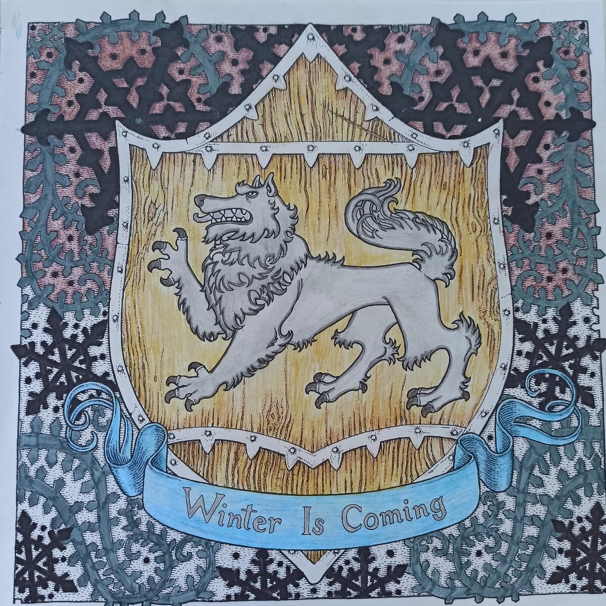 Герб Старков. Волк немного странный :)