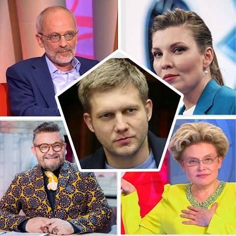 Коллаж на статью под названием "Ведущие, которые "уродуют" российское ТВ..."