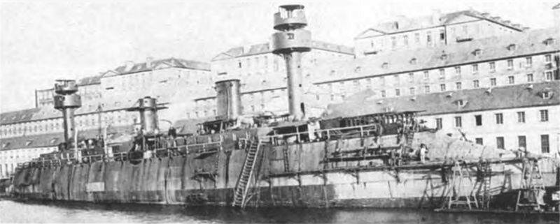 Dupuy de Lôme на достройке. Конец 1891 года