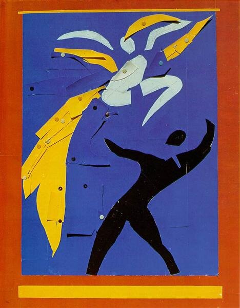 декупаж Анри Матисса "Два танцовщика. Этюд" (1938).