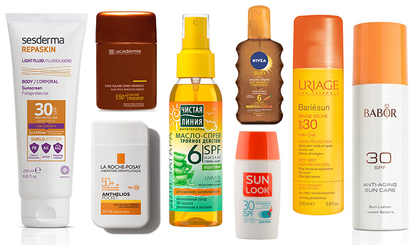 Вот некоторые варианты солнцезащитных средств 