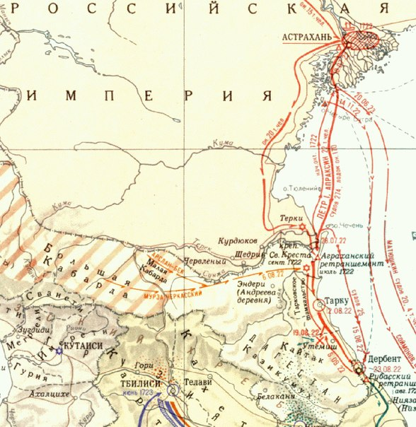 Каспийский поход Петра I. Фото взято из интернет.