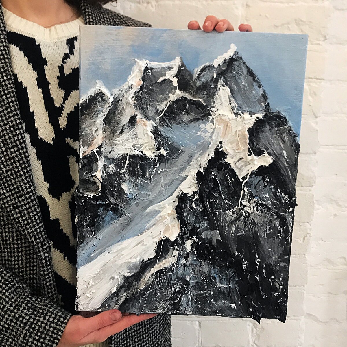 Работа нашей гостьи с МК "Акрил и текстурная паста"