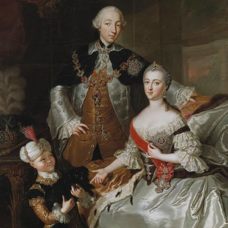 Екатерина Алексеевна с супругом Петром III Фёдоровичем. Источник: wikipedia.org