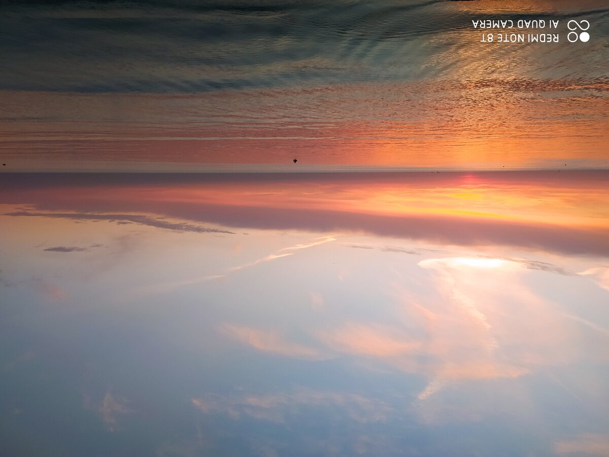 Закат на море. 