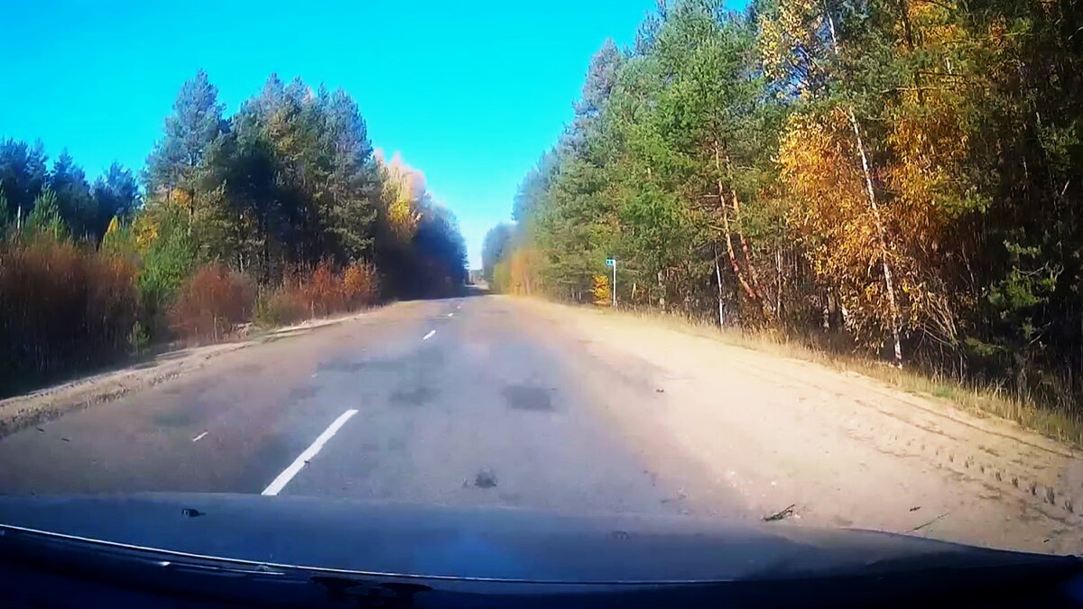 Второй участок - 80 км от Йошкар-Олы до Килемарского района Марийской республики. Здесь дорога похуже, неровная двухполоска с ямочным ремонтом. Скорость можно держать не более 90 км/ч.