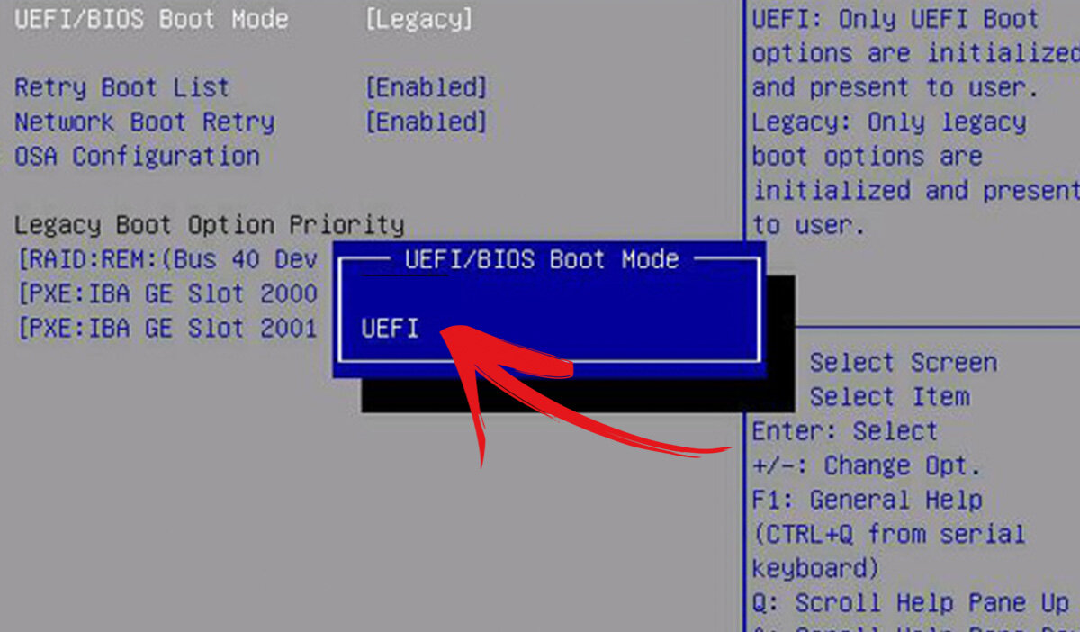 Режим загрузки UEFI