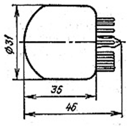 Изображение лампы из советского datasheet
