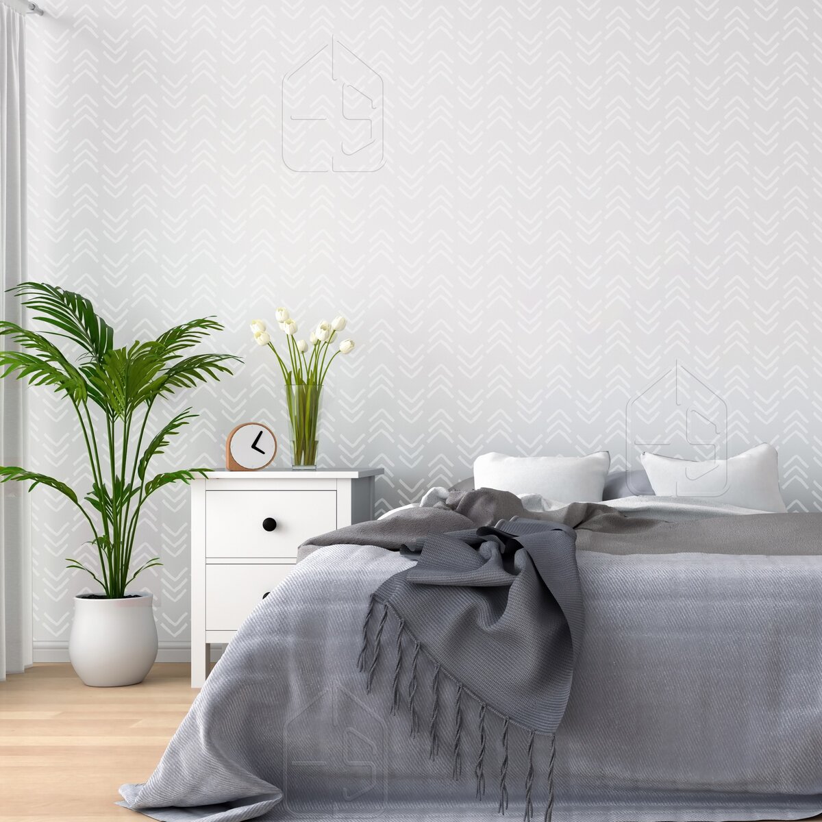 Трафарет "Стрелы 88/115". Вид на стене