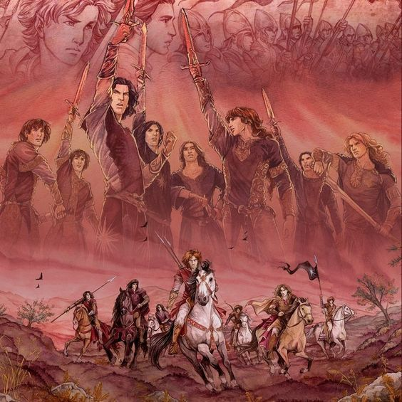 Клятва Феанора и его сыновей (арт Jenny Dolfen, www.pinterest.com).