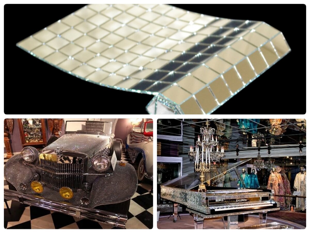 Зеркальный лист и блестяшки 