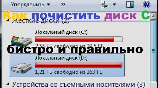 Как почистить диск с