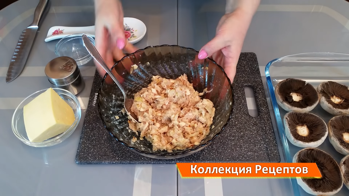 Фаршированные шампиньоны с курицей и сыром – очень вкусный рецепт! | Дина,  Коллекция Рецептов | Дзен