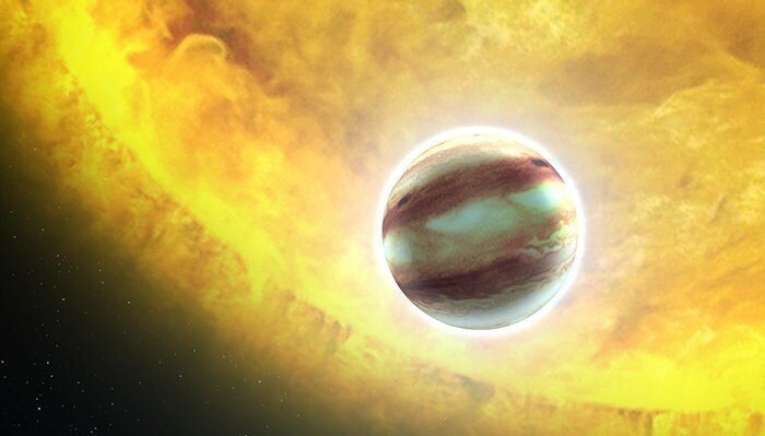 Изображения KOI-55 b в сети отсутствуют. На картинке просто планета в атмосфере звезды. Источник: https://klikabol.com