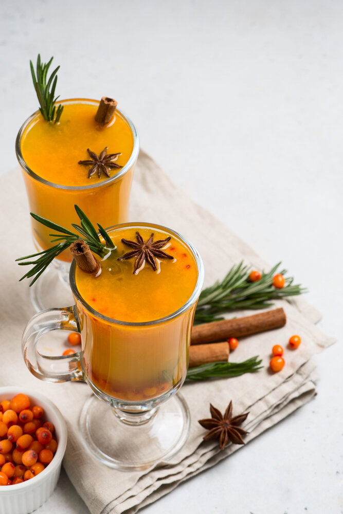 Чай с облепихой и розмарином