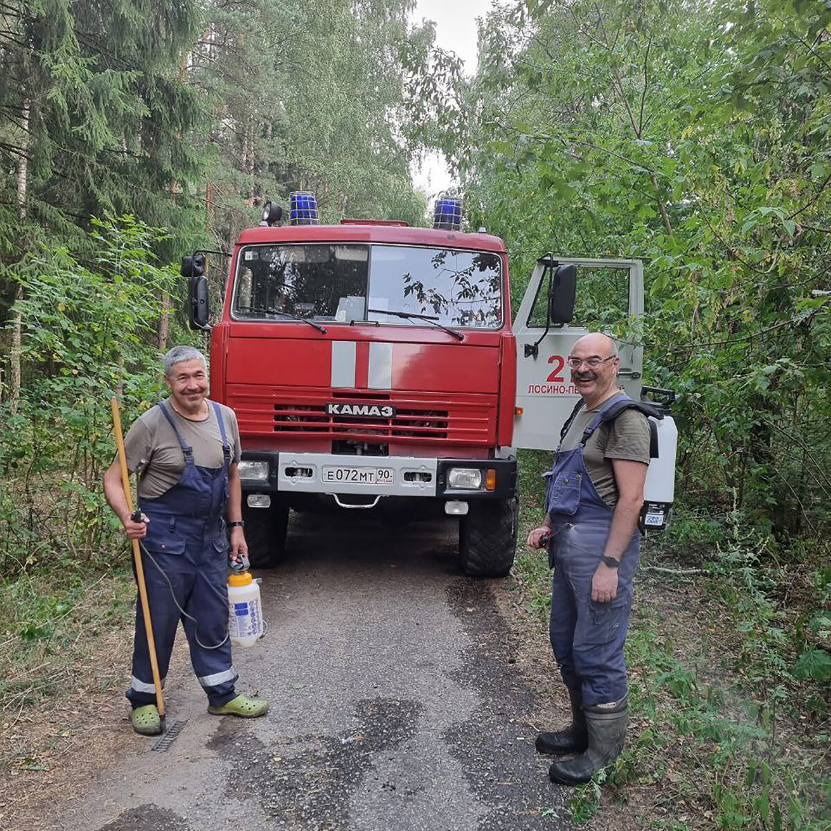 Роман Керимович после тушения пожара