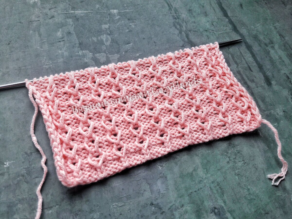 красивый узор для вязания свитера, шапки, пледа, носков