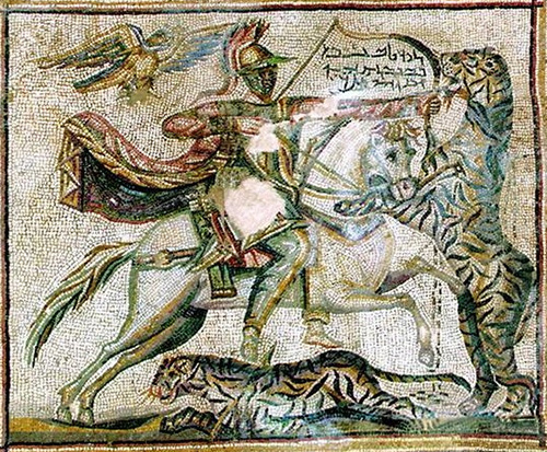 Мозаика с пальмирским конным лучником.